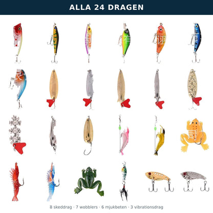 Adventskalender Fiskedrag – 24 Drag