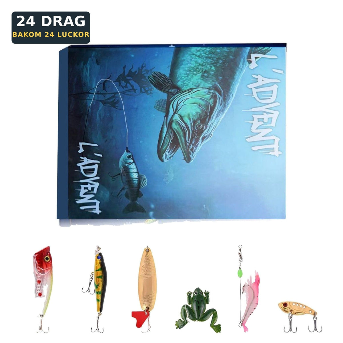 Adventskalender Fiskedrag – 24 Drag